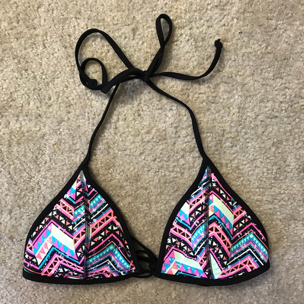COPY - VS Pink halter triangle bikini top Aztec l…